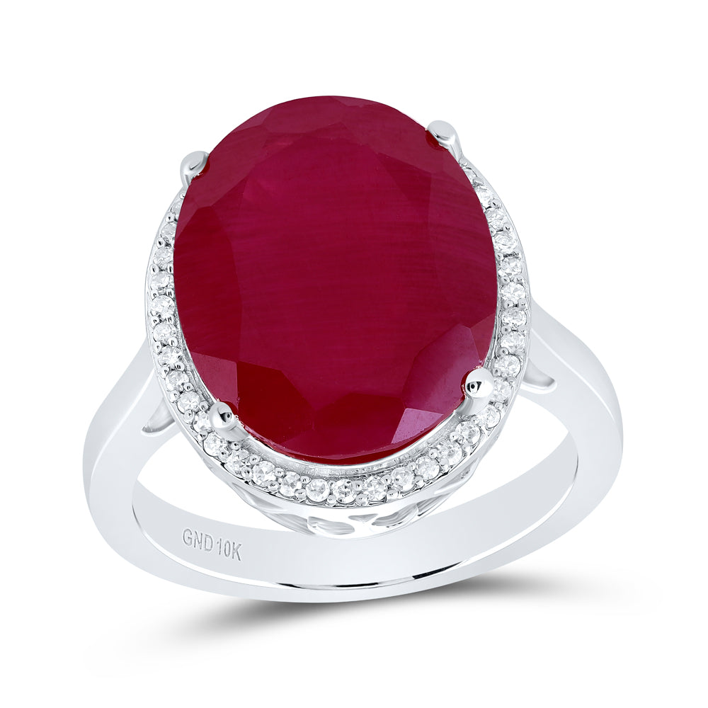1/5CTW-DIA P1 15X12 MM OV-RU SYNTHETIC RING