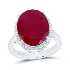 1/5CTW-DIA P1 15X12 MM OV-RU SYNTHETIC RING