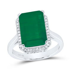 1/6CTW-DIA P1 13X9 MM EM-EM SYNTHETIC RING
