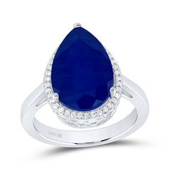1/6CTW-DIA P1 15X10 MM PS-BS SYNTHETIC RING