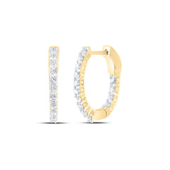 1/2CTW-DIA ANA M FASHION OVAL HOOP EARRING