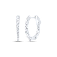 1/2CTW-DIA ANA M FASHION OVAL HOOP EARRING