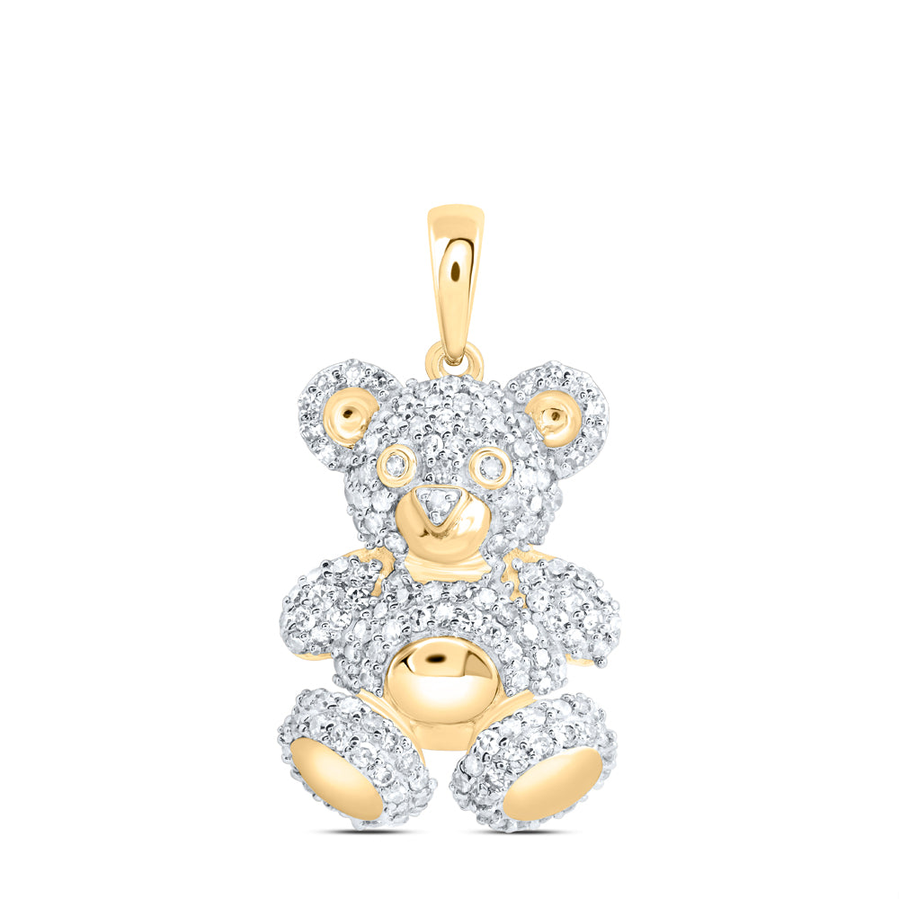 5/8CTW-DIA NK FASHION TEDDY BEAR PENDANT