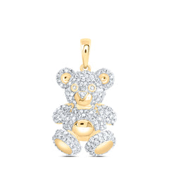 5/8CTW-DIA NK FASHION TEDDY BEAR PENDANT