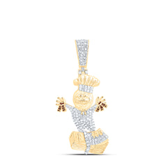 3/8CTW-DIA NK MONEY DOLLAR SIGN MENS CHARM