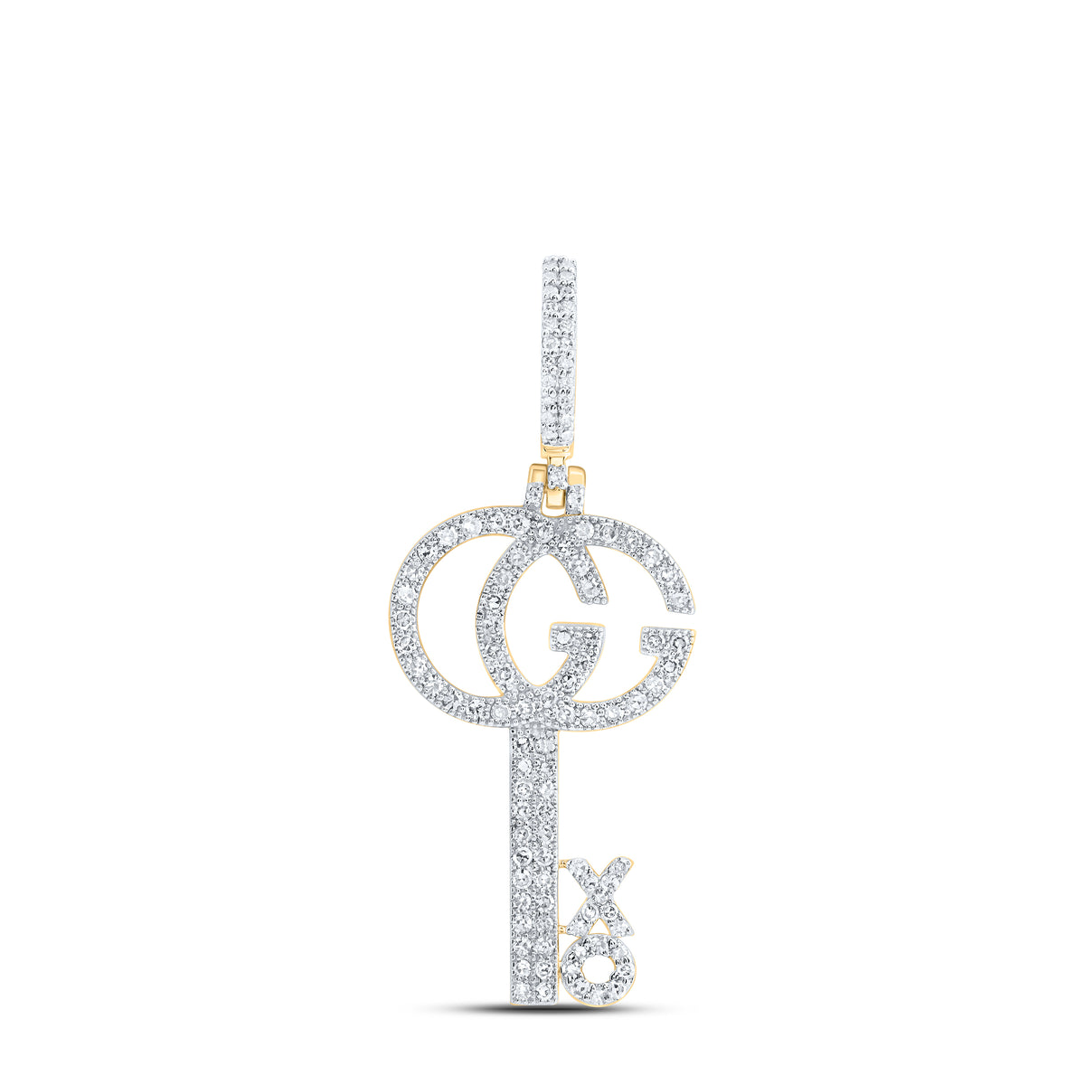 1/2CTW-DIA NK FASHION XO KEY MENS CHARM