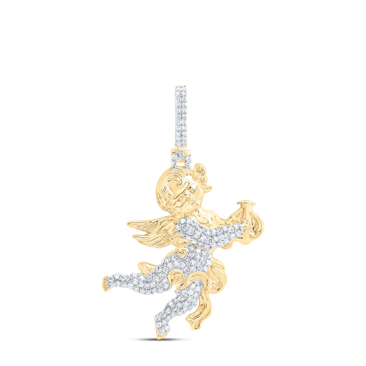 1/2CTW-DIA NK FASHION ANGEL PENDANT