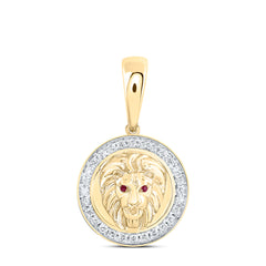 1/2CTW-DIA NK LION FACE MENS CHARM