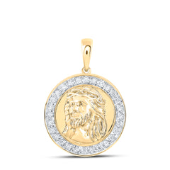 1/2CTW-DIA NK JESUS MENS CHARM