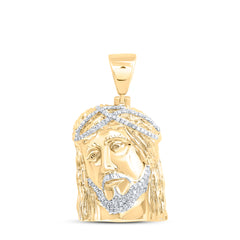 1/3CTW-DIA NK JESUS FACE MENS CHARM