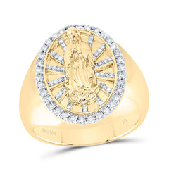 5/8CTW-DIA NK MOTHER MARY MENS RING