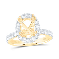 1CTW-DIA ANA M 2CT-COV SEMI-MOUNT SINGLE HALO ENGAGEMENT RING