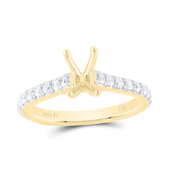 14k Gold 5/8 CTW-Natural Diamond 1 Ct-Cov Semi-Mount No Halo Engagement Ring Gram