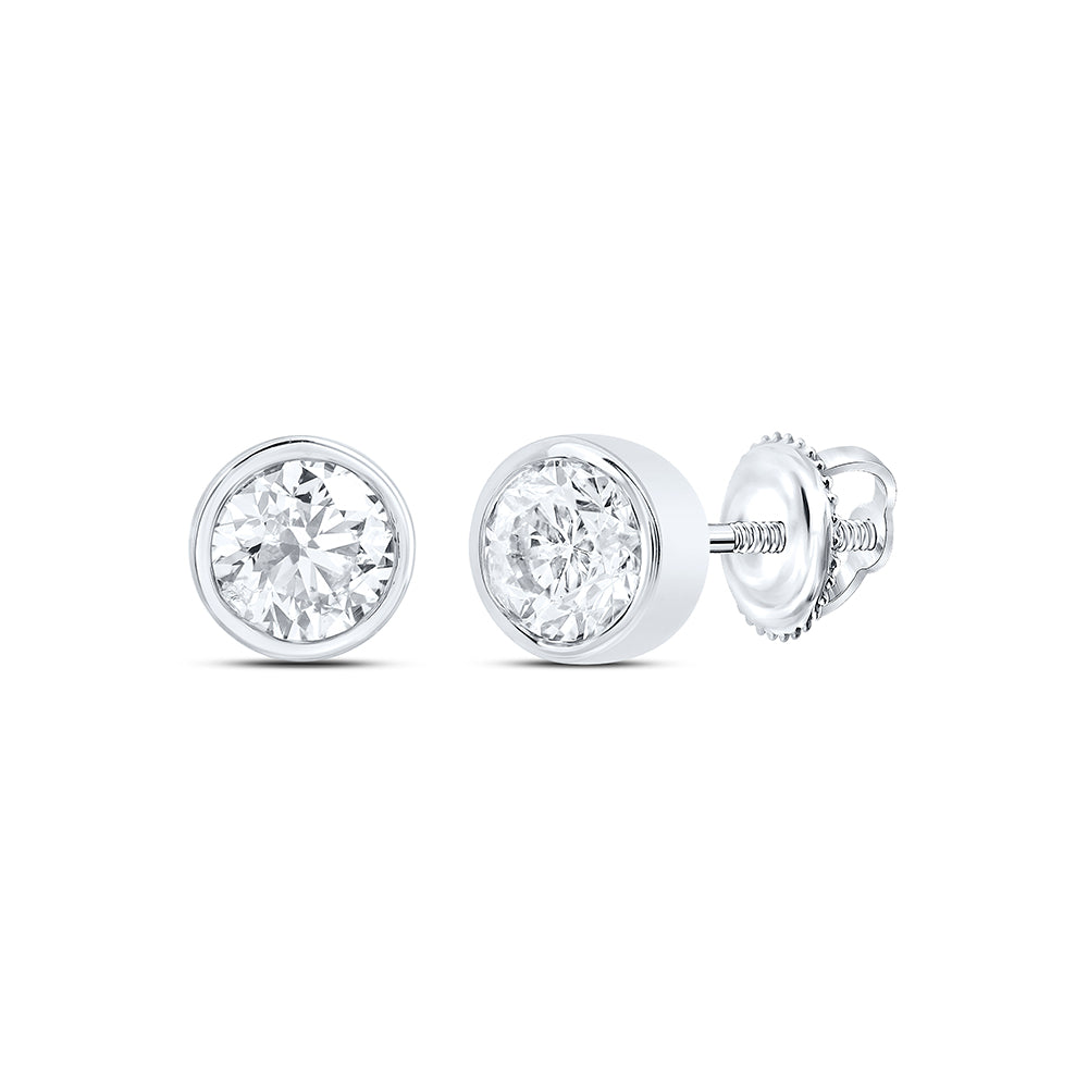 1/2CTW-DIA EXCELLENT STUD SOLITAIRE EARRING