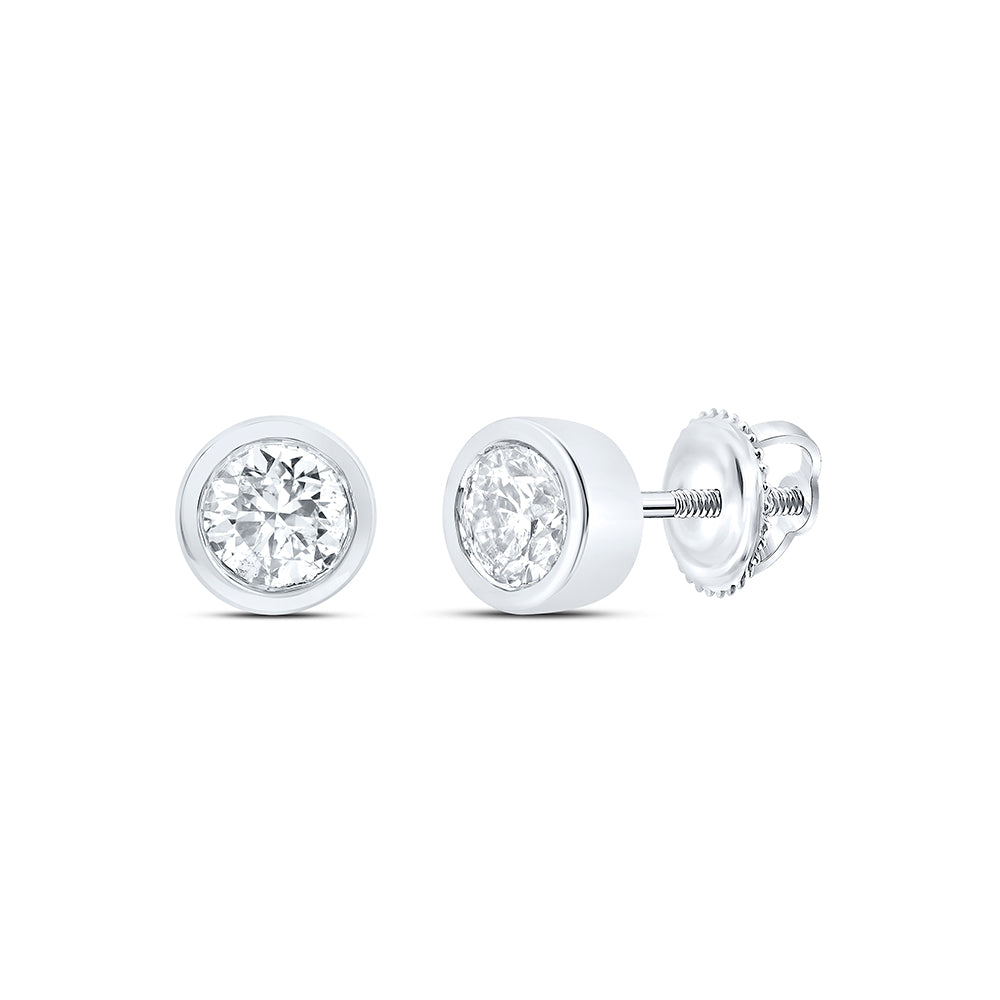 3/4CTW-DIA EXCELLENT STUD SOLITAIRE EARRING