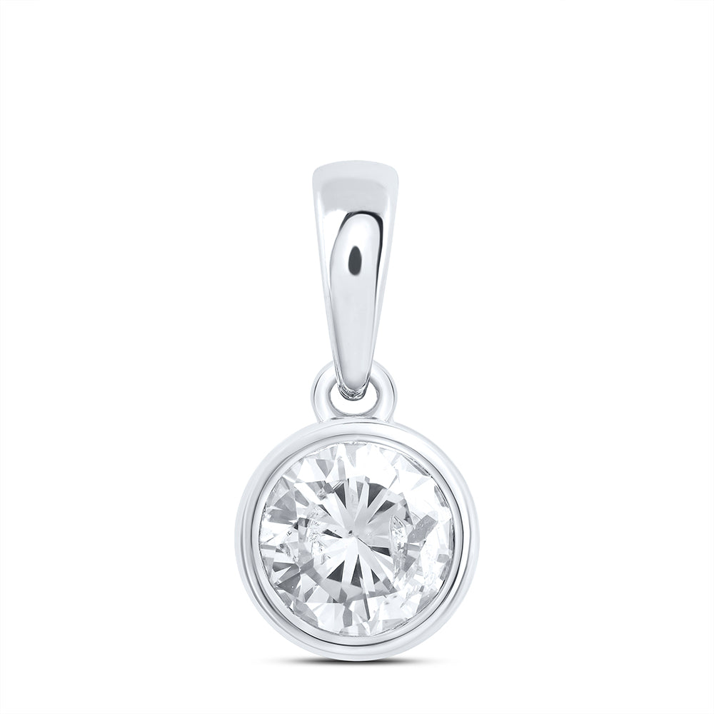 1/2CTW-DIA EXCELLENT STUD SOLITAIRE PENDANT