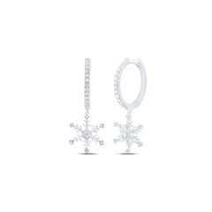 1/3CTW-DIA NK FASHION SNOW FLAKE DANGLING EARRING