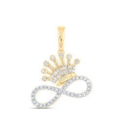 1/4CTW-DIA NK CROWN INFINITY LADIES FASHION PENDANT