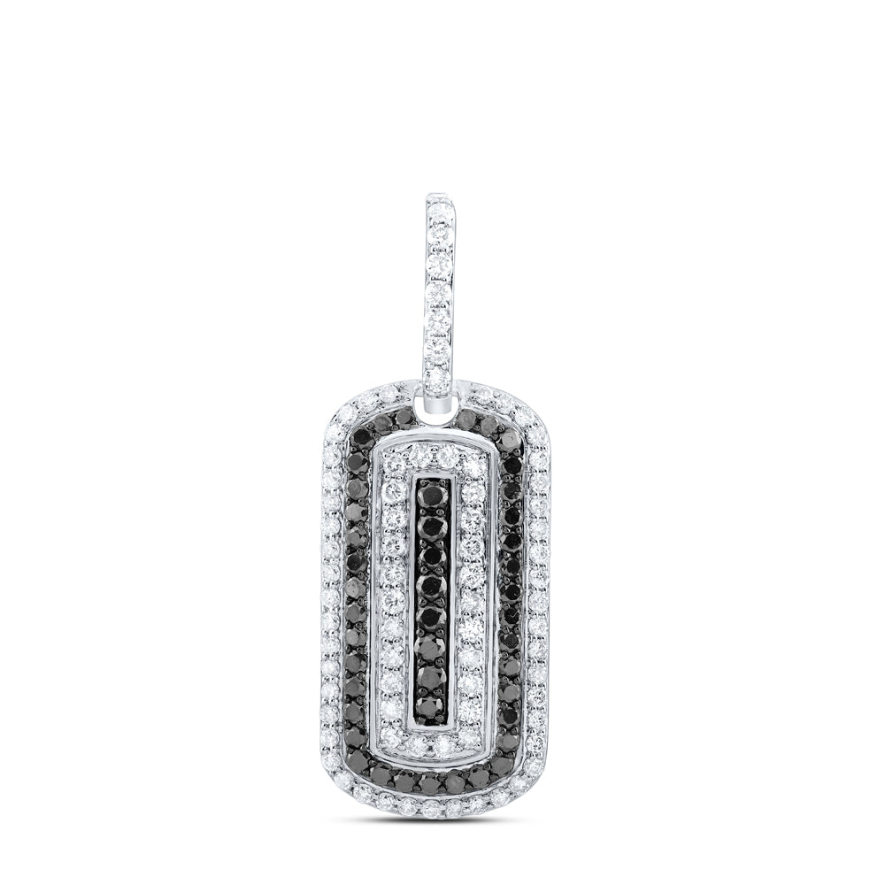 1 1/3CTW-DIA NK DOG TAG MEN'S CHARM