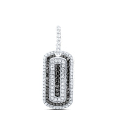 1 1/3CTW-DIA NK DOG TAG MEN'S CHARM