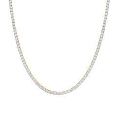 10K Yellow Gold 1 CTW-Natural Diamond Fashion Fanuk Necklace (18 Inch ) 18.39 Gram