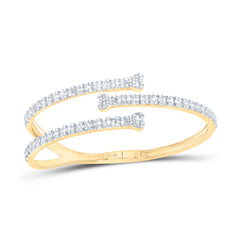 10K Yellow Gold 2 1/5 CTW-Natural Diamond Fashion Heart Cuff Bangle (55X65 MM) 14.13 Gram