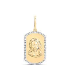 5/8CTW-DIA NK JESUS DOG TAG MEN'S CHARM