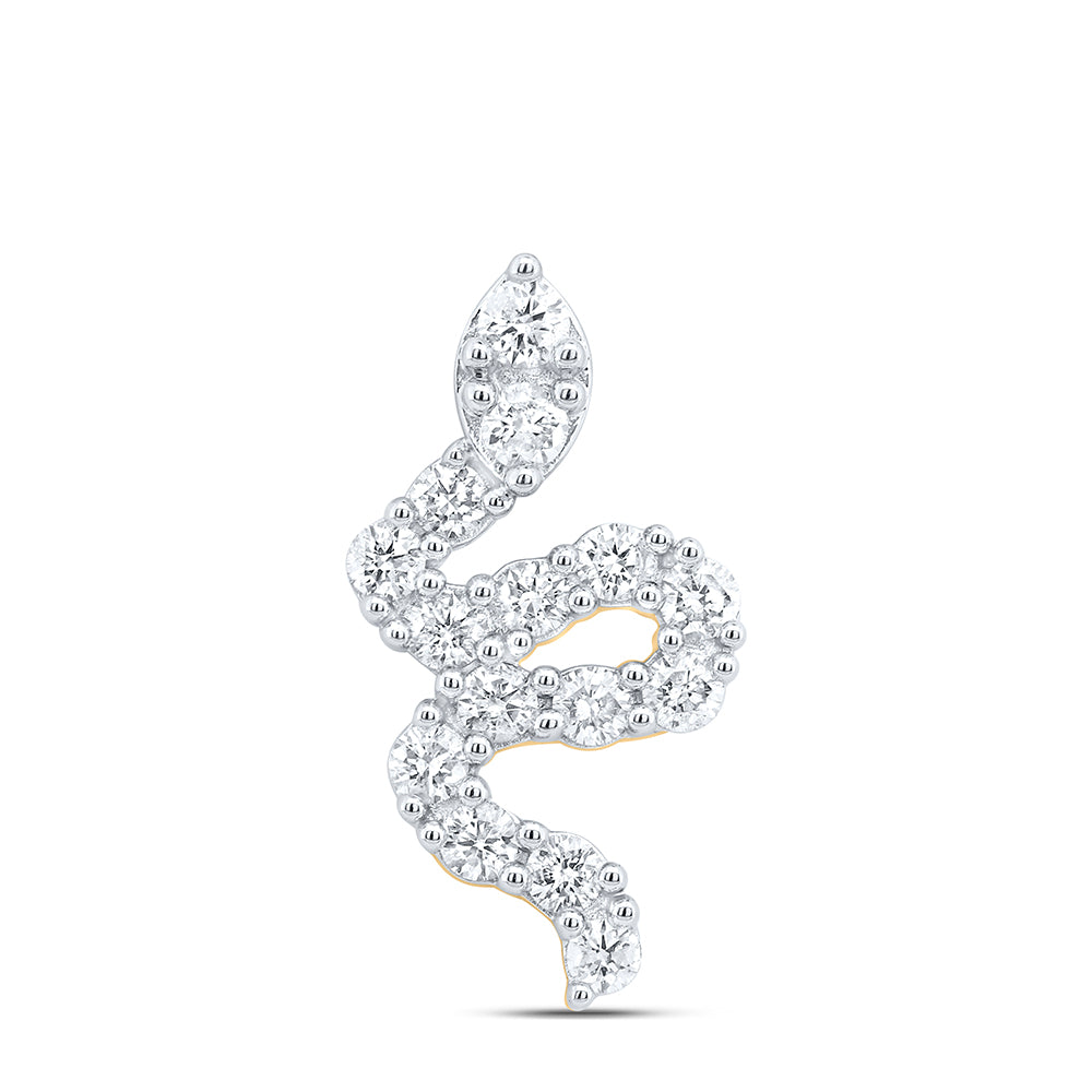 1/2CTW-DIA CN FASHION SNAKE PENDANT