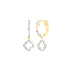 10K Yellow Gold 1/6 CTW-Natural Diamond Fashion Dangling Earring 1.56 Gram