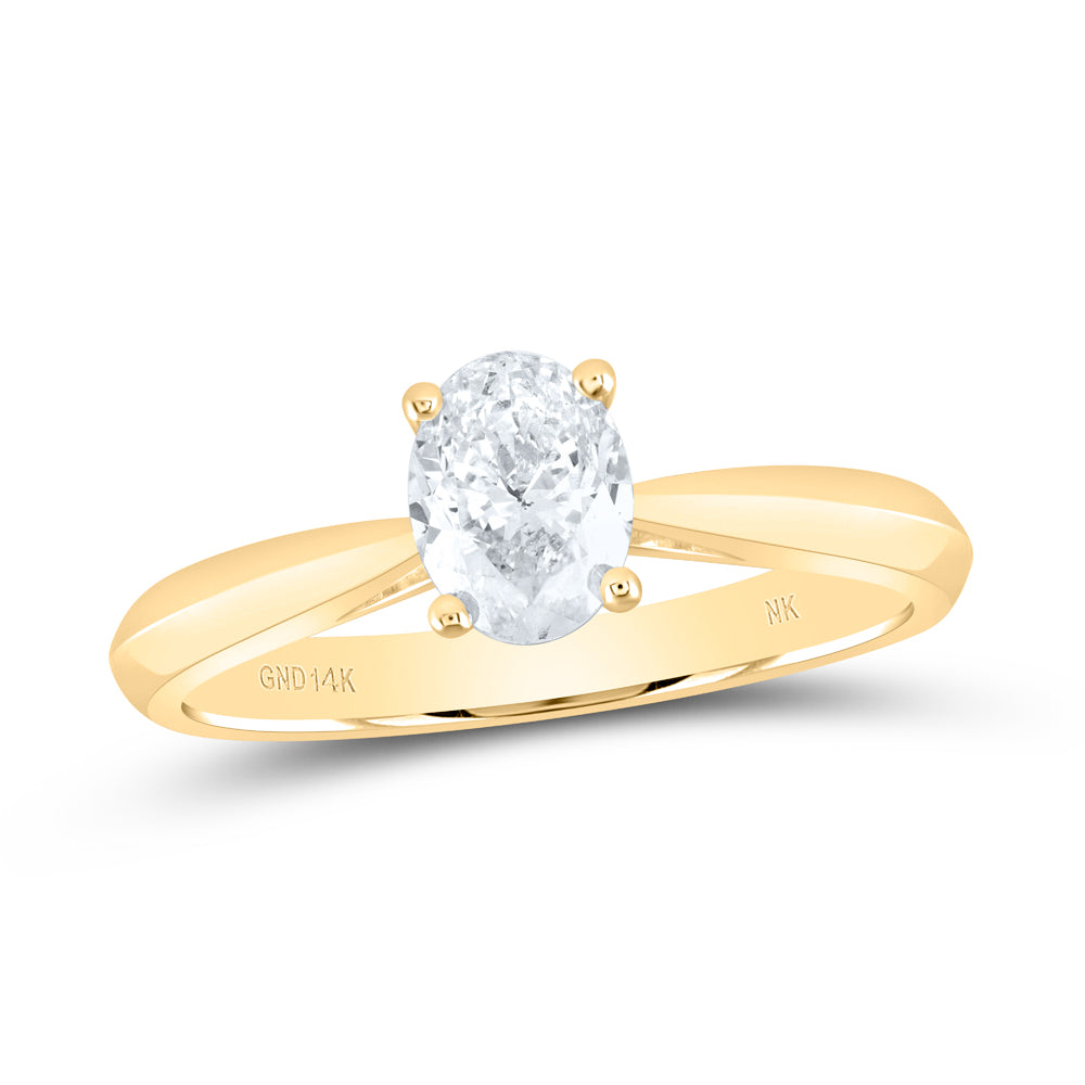 1/4CT-DIA  I1 IJ OVAL SOLITAIRE  RING