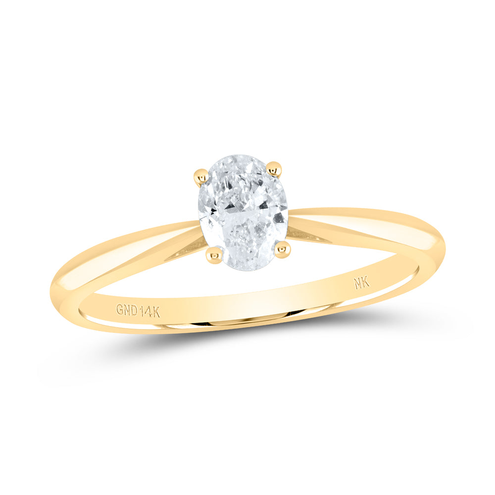 1CT-DIA SI IJ OVAL SOLITAIRE RING