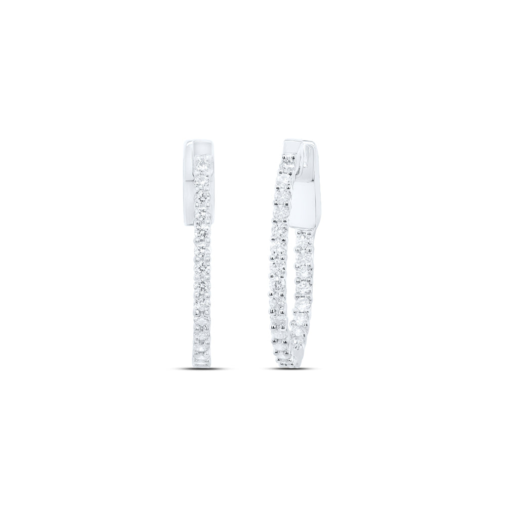 1/2CTW-DIA NK FASHION OVAL HOOP EARRING