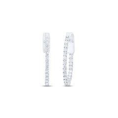 1/2CTW-DIA NK FASHION OVAL HOOP EARRING
