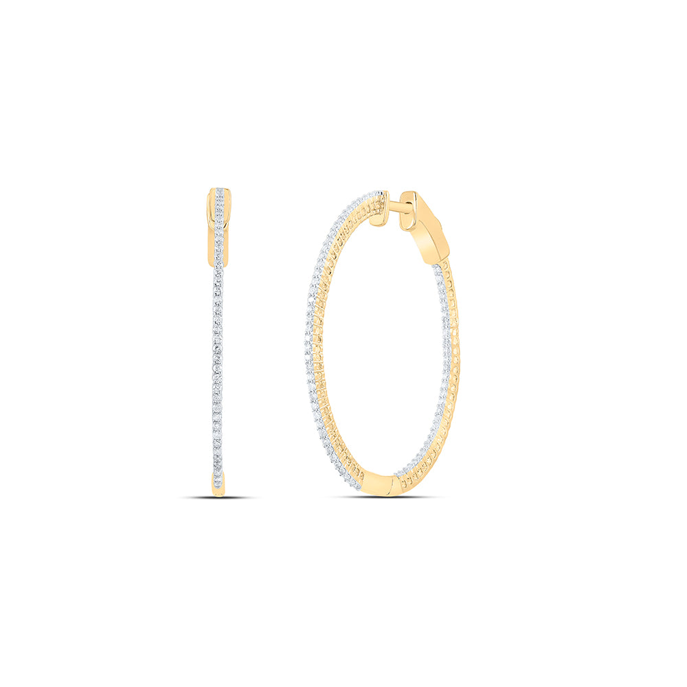 1/2CTW-DIA CN FASHION OVAL HOOPS EARRING