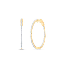 1/2CTW-DIA CN FASHION OVAL HOOPS EARRING
