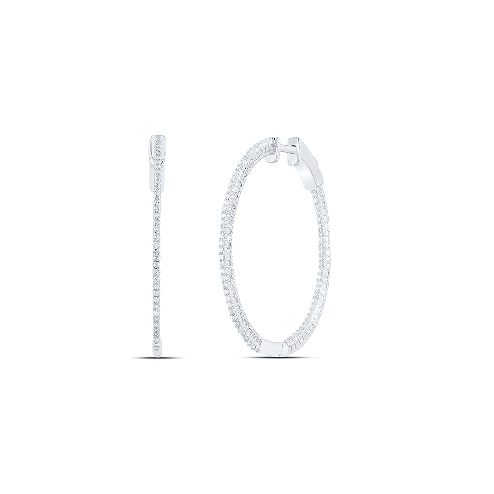 1/2CTW-DIA CN FASHION OVAL HOOPS EARRING