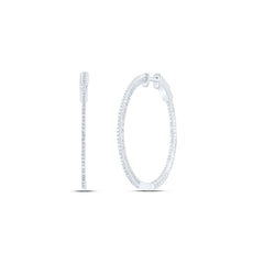 1/2CTW-DIA CN FASHION OVAL HOOPS EARRING