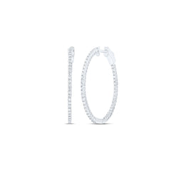 1CTW-DIA CN FASHION OVAL HOOPS EARRING