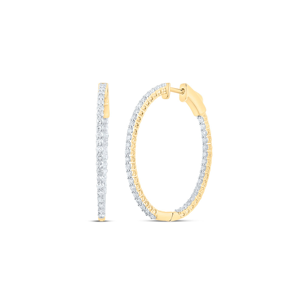 1 1/2CTW-DIA CN FASHION OVAL HOOPS EARRING