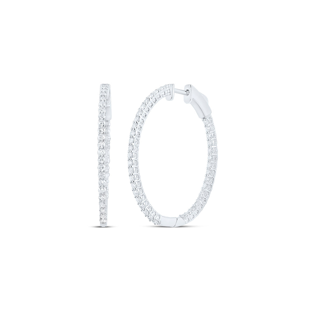 1 1/2CTW-DIA CN FASHION OVAL HOOPS EARRING