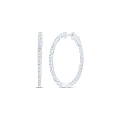 1 1/2CTW-DIA CN FASHION OVAL HOOPS EARRING