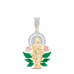 5/8CTW-DIA NK MOTHER MARY MENS CHARM