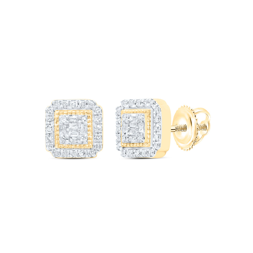 1/5CTW-DIA P1 GIFT SQUARE BAGUETTE EARRING