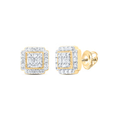 3/8CTW-DIA P1 GIFT SQUARE BAGUETTE EARRING