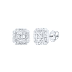 3/8CTW-DIA P1 GIFT SQUARE BAGUETTE EARRING