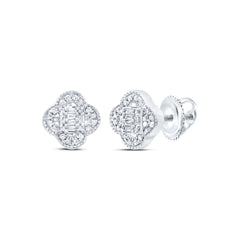 1/5CTW-DIA P1 GIFT CLOVER BAGUETTE EARRING