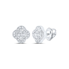 3/8CTW-DIA P1 GIFT CLOVER BAGUETTE EARRING