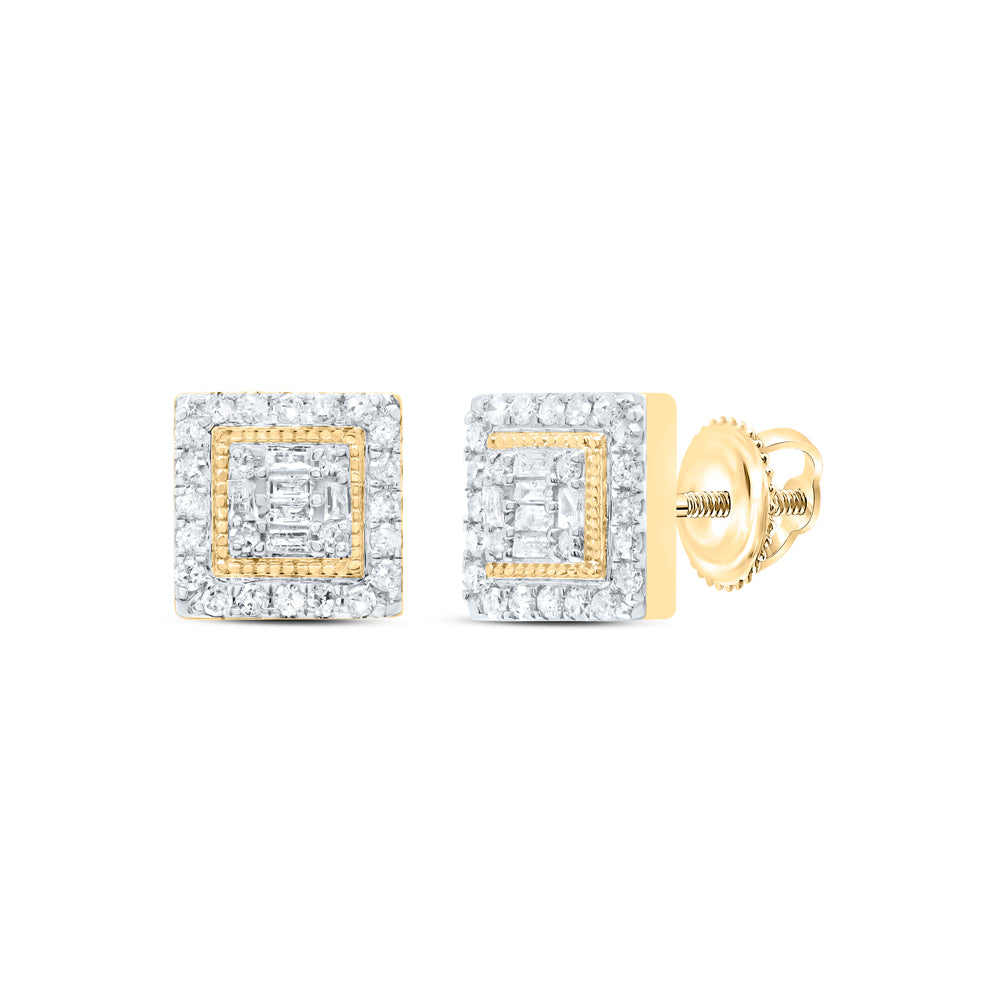 1/2CTW-DIA P1 GIFT SQUARE BAGUETTE EARRING