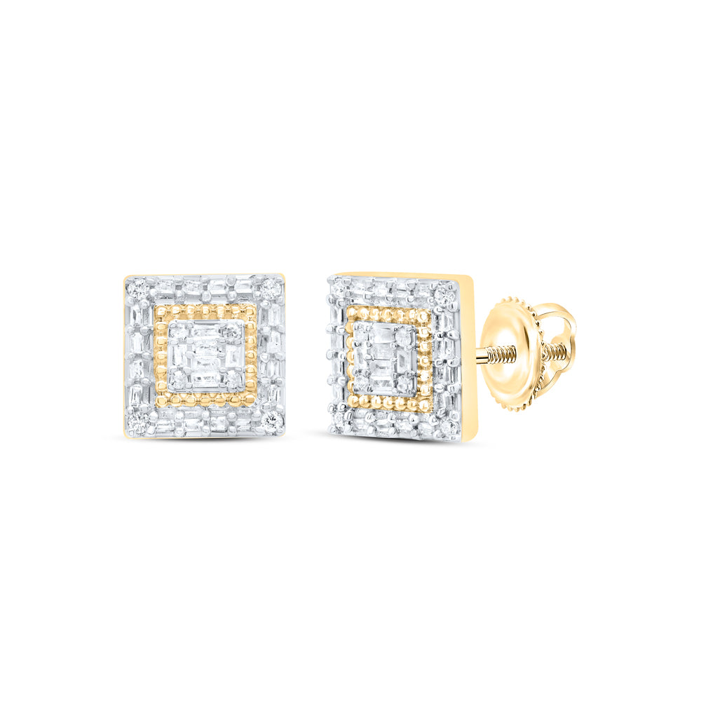 1/2CTW-DIA P1 GIFT SQUARE BAGUETTE EARRING
