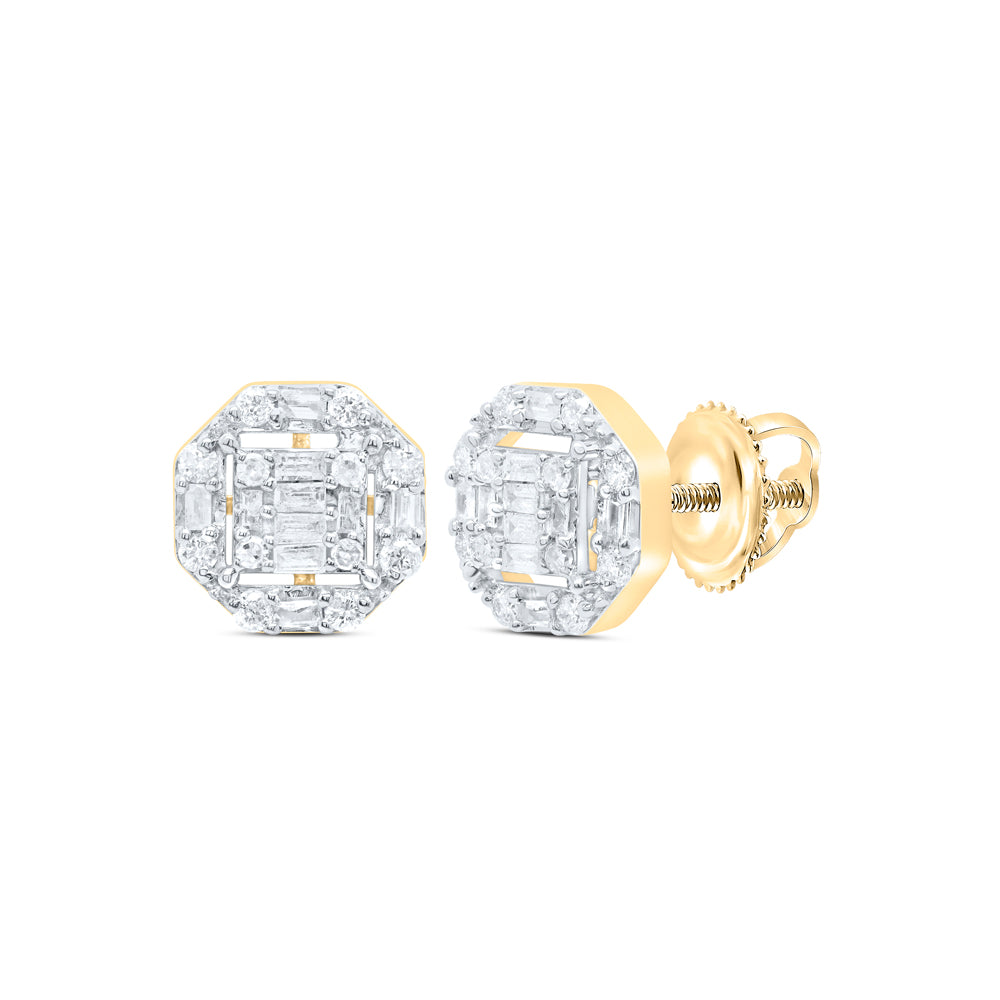 3/8CTW-DIA P1 GIFT OCTAGEN BAGUETTE EARRING